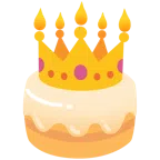 coroa + bolo de aniversário