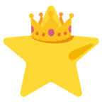 coroa + estrela branca média