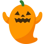 Gespenst + Halloweenkürbis