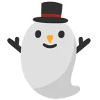 Gespenst + Schneemann ohne Schneeflocken