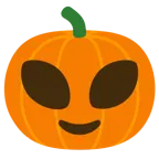 Außerirdischer + Halloweenkürbis