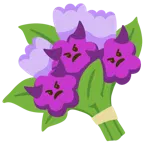 wütendes Gesicht mit Hörnern + Blumenstrauß