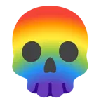 calavera + arcoíris