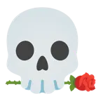 calavera + rosa