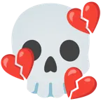 calavera + corazón roto