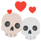 calavera + corazones giratorios