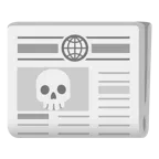 calavera + periódico