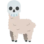 calavera + llama