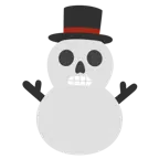 calavera + muñeco de nieve