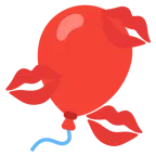 marca de beso + globo