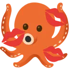 marca de beso + pulpo