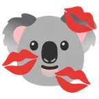 marca de beso + koala