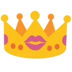 marca de beso + corona