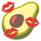 marca de beso + aguacate