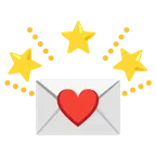carta de amor + estrella brillante