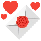 carta de amor + rosa