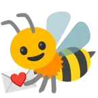 carta de amor + abeja