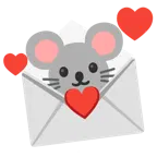 carta de amor + cara de ratón