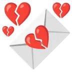 carta de amor + corazón roto