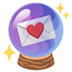 carta de amor + bola de cristal