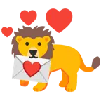 carta de amor + león