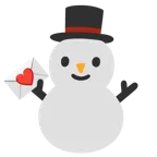 carta de amor + muñeco de nieve