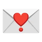 carta de amor + exclamación de corazón