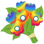 ramo de flores + arcoíris