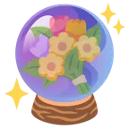 ramo de flores + bola de cristal