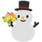 ramo de flores + muñeco de nieve