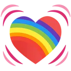 schlagendes Herz + Regenbogen