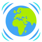 schlagendes Herz + Globus mit Europa und Afrika