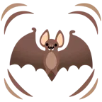 schlagendes Herz + Fledermaus