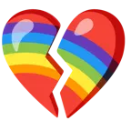 corazón roto + arcoíris