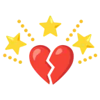 corazón roto + estrella brillante