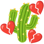 corazón roto + cactus