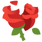 corazón roto + rosa