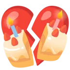 corazón roto + tarta de cumpleaños