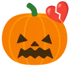 corazón roto + calabaza de Halloween
