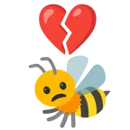 corazón roto + abeja