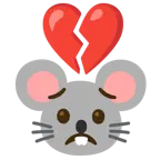 corazón roto + cara de ratón