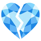corazón roto + piedra preciosa