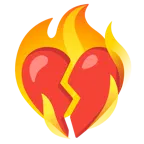 corazón roto + fuego
