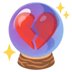 corazón roto + bola de cristal