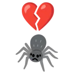 corazón roto + araña
