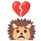corazón roto + erizo