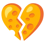 corazón roto + cuña de queso