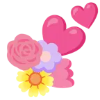 dos corazones + tulipán