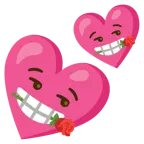 dos corazones + rosa