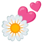 dos corazones + flor